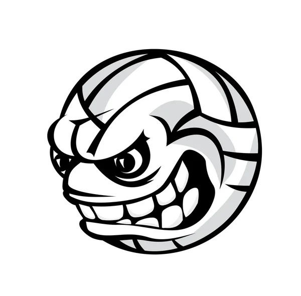 Ballon de dessin animé de volleyball — Image vectorielle