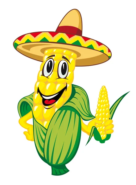 Cartoon épi de maïs — Image vectorielle