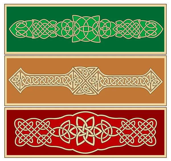 Celtic süsler ve desenler — Stok Vektör