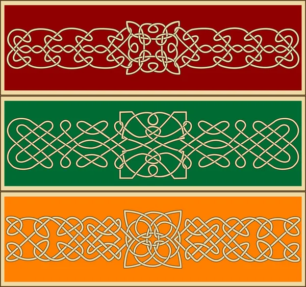 Ornamenti e motivi celtici — Vettoriale Stock