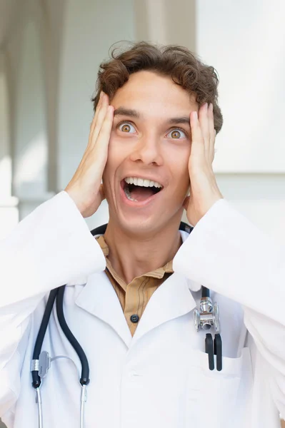 Screaming doctor — Stock Photo, Image