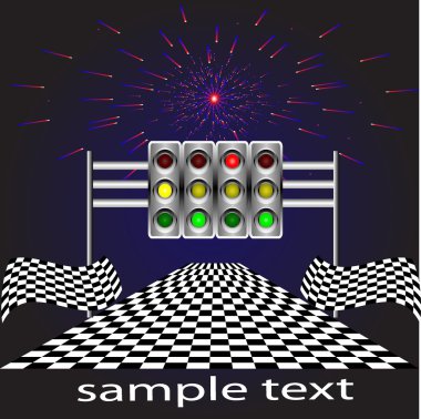 Rally.Checkered bayrak