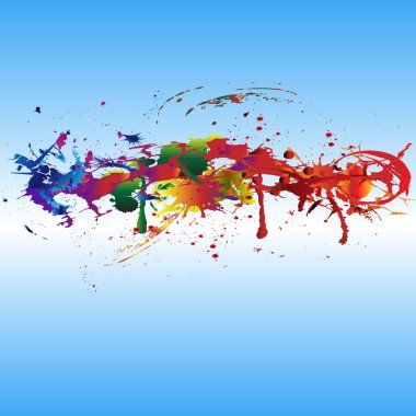 Color paint splashes. clipart