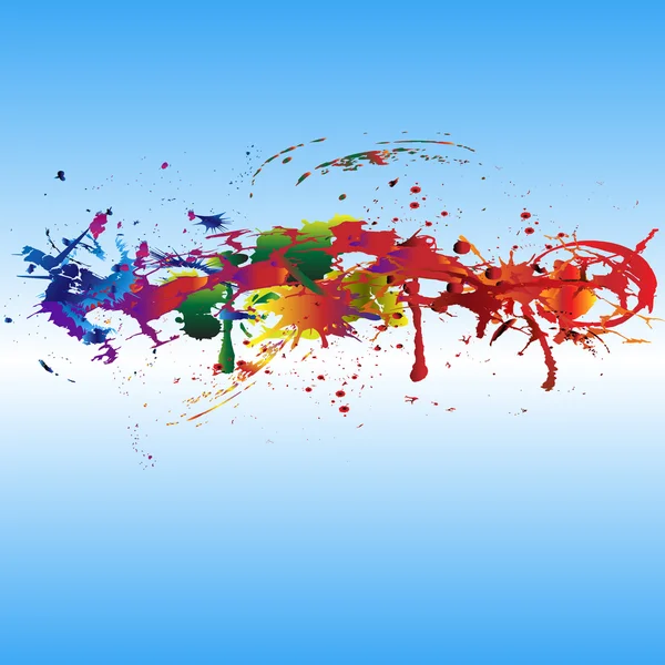 Color paint splashes. — Stock Vector