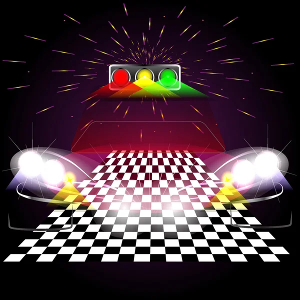 Super voiture dans le rallye — Image vectorielle