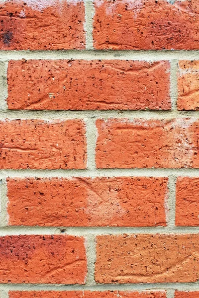 Close up textured background red brick wall — Stock Photo, Image
