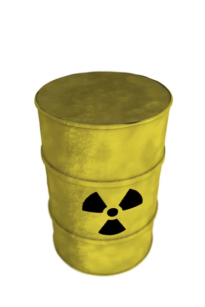 Nuclear waste barrel from top — Stock Photo, Image