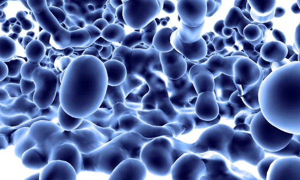 Partículas salpicantes azuis — Fotografia de Stock