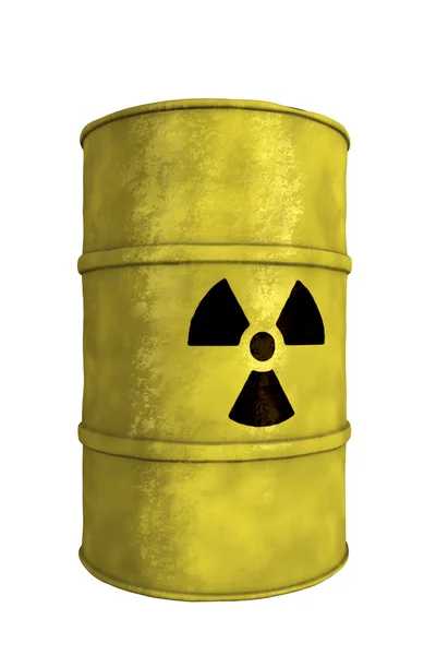 Nuclear waste barrel Stock Photo
