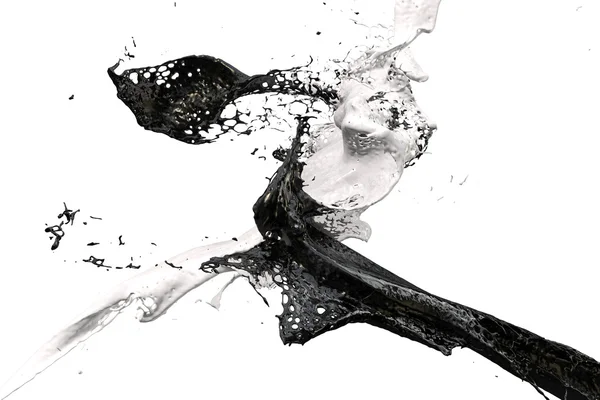 Splashing seinän väri musta ja valkoinen — kuvapankkivalokuva