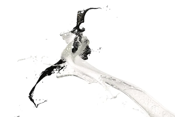 Splashing seinän väri valkoinen ja musta — kuvapankkivalokuva