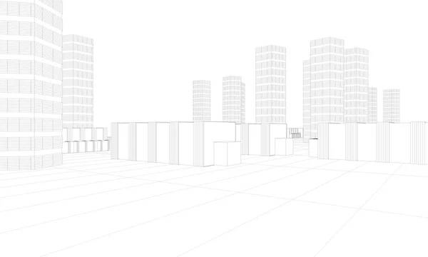 市中心的体系结构 — 图库照片