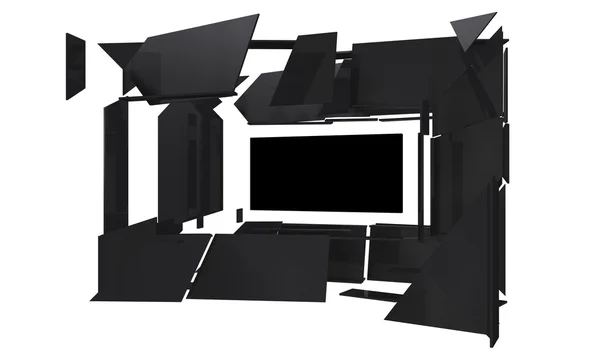 Moderner Rahmen in schwarz — Stockfoto