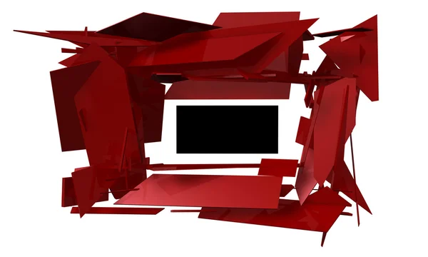 Σύγχρονη σχεδιασμένο πλαίσιο με κόκκινο χρώμα — Φωτογραφία Αρχείου