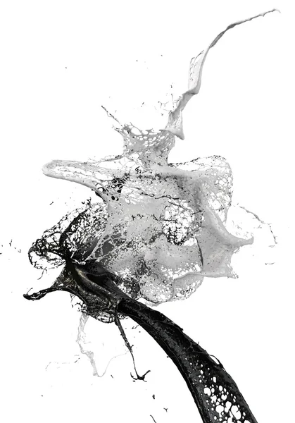 Splashing colors in black and white — Stock Photo, Image