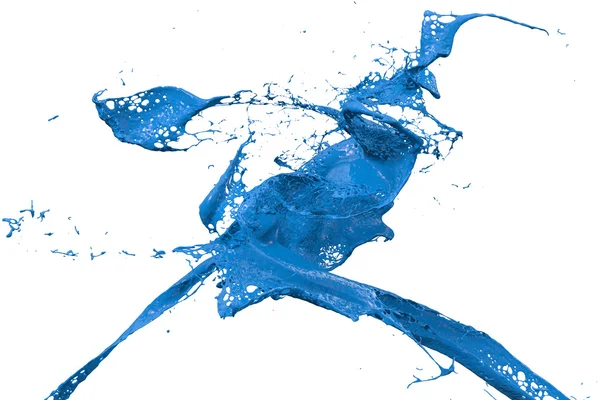 Spatten kleuren in blauw — Stockfoto