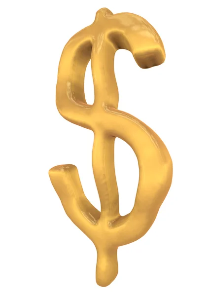 stock image Golden melting dollar