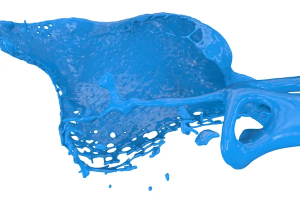 Pintura azul salpicando — Fotografia de Stock
