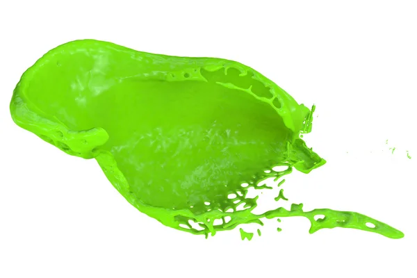 Barva šplouchnutí v zelená — Stock fotografie