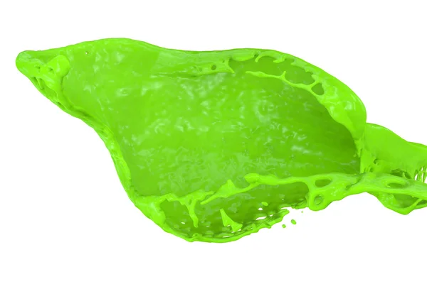 Cor salpicando em verde néon — Fotografia de Stock