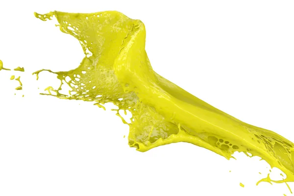 Fast color splash in yellow — Stock Photo, Image