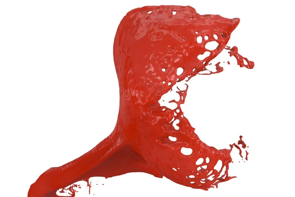 Splash koloru w czerwonym — Zdjęcie stockowe
