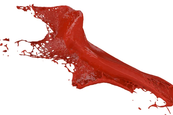 Cor salpicante rápida em vermelho — Fotografia de Stock