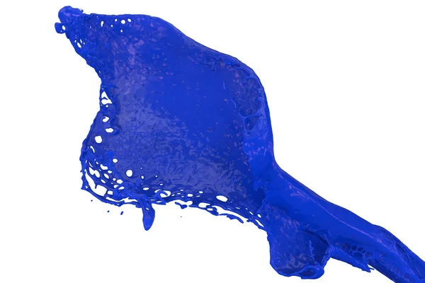 Fast splashing color in dark blue — Stock Photo, Image