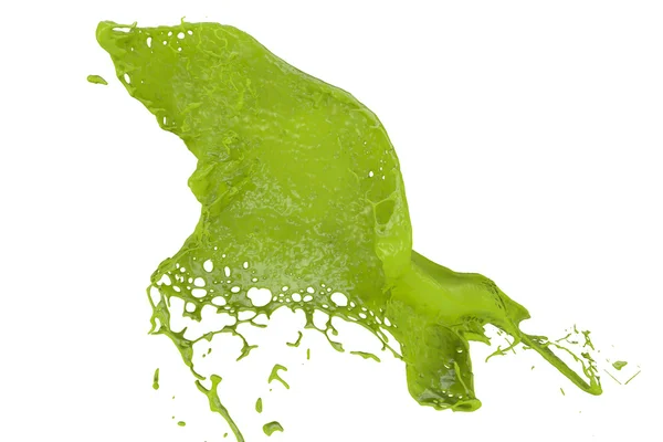 Splashing color in green — Stock Photo, Image