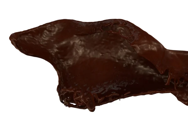 Close-up view of splashing chocolate — Stock Photo, Image