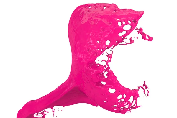 Snabb stänk färg i rosa — Stockfoto