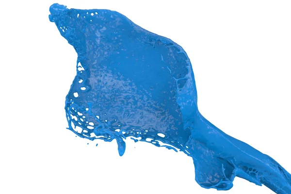 Snelle spatten kleur in blauw — Stockfoto