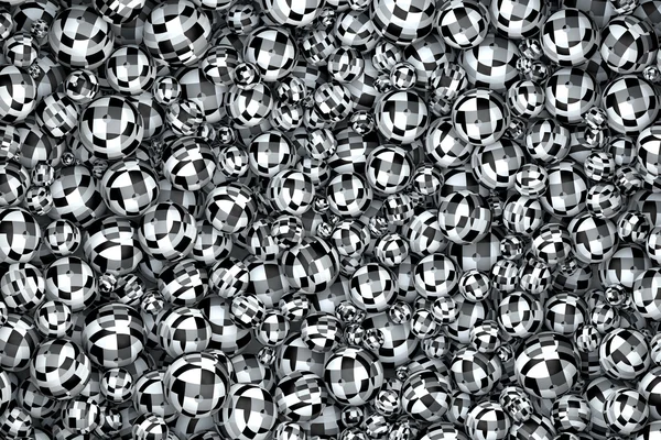 Абстрактні текстуровані кульки в чорно-білому кольорі — стокове фото