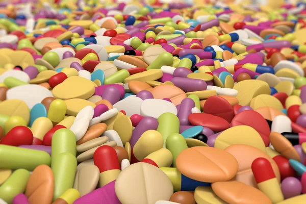 stock image Close-up view of thousand different drugs and pills