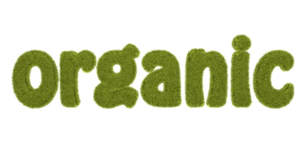 Orgânico escrito com gramado — Fotografia de Stock