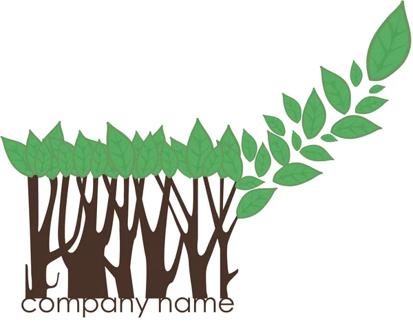 Stylové ekologické logo pro společnost — Stockový vektor
