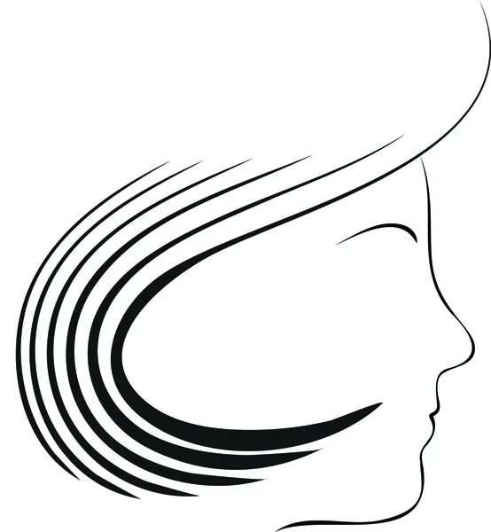 Stock vector A nice profile of a young girl