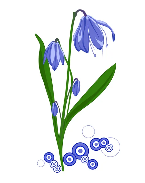 Jarní květina — Stockový vektor