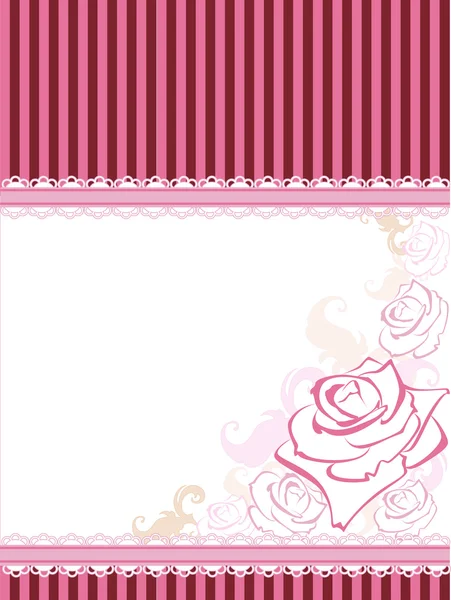 Carte vectorielle avec rose — Image vectorielle