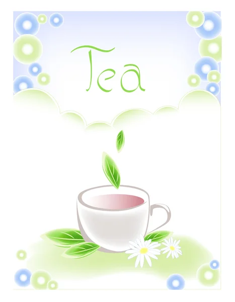 Taza de té — Vector de stock