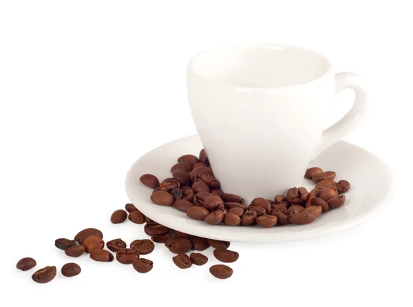 Beyaz izole kahve fincanı — Stok fotoğraf