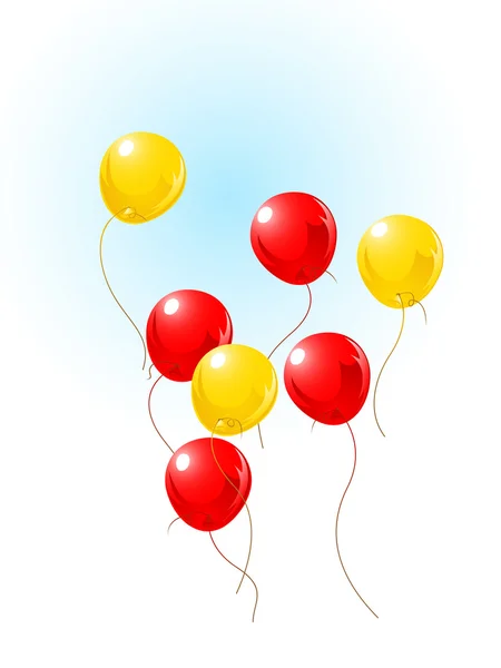 Luftballons fliegen am Himmel — Stockvektor