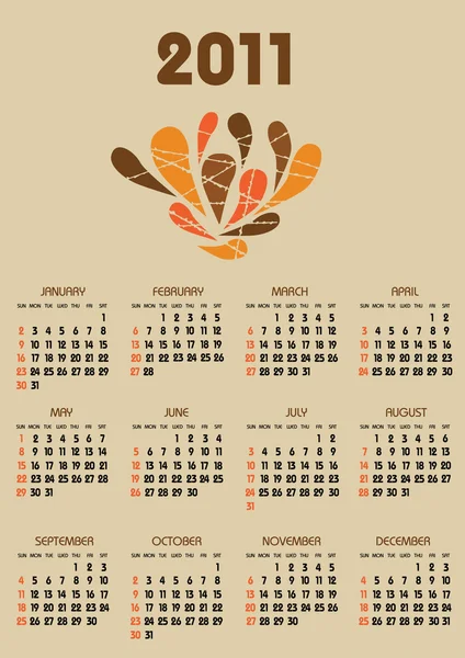 カレンダー — ストックベクタ