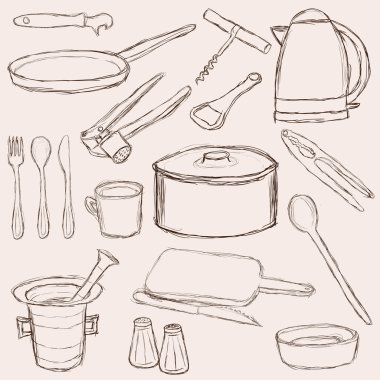 Kitchen equipment clipart