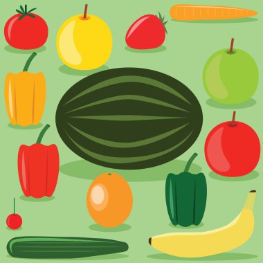 Fruits and vegetables clipart