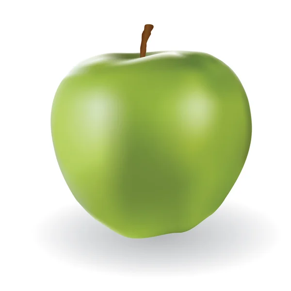 Manzana verde — Vector de stock