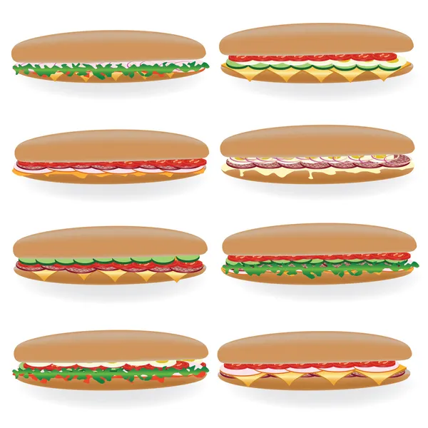 三明治 — 图库矢量图片