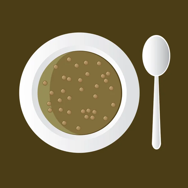 Sopa de lentilha — Vetor de Stock