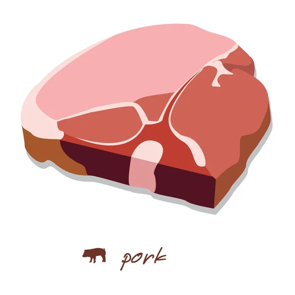 Fleisch - Schweinefleisch — Stockvektor