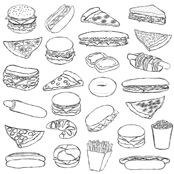 快餐食品 — 图库矢量图片